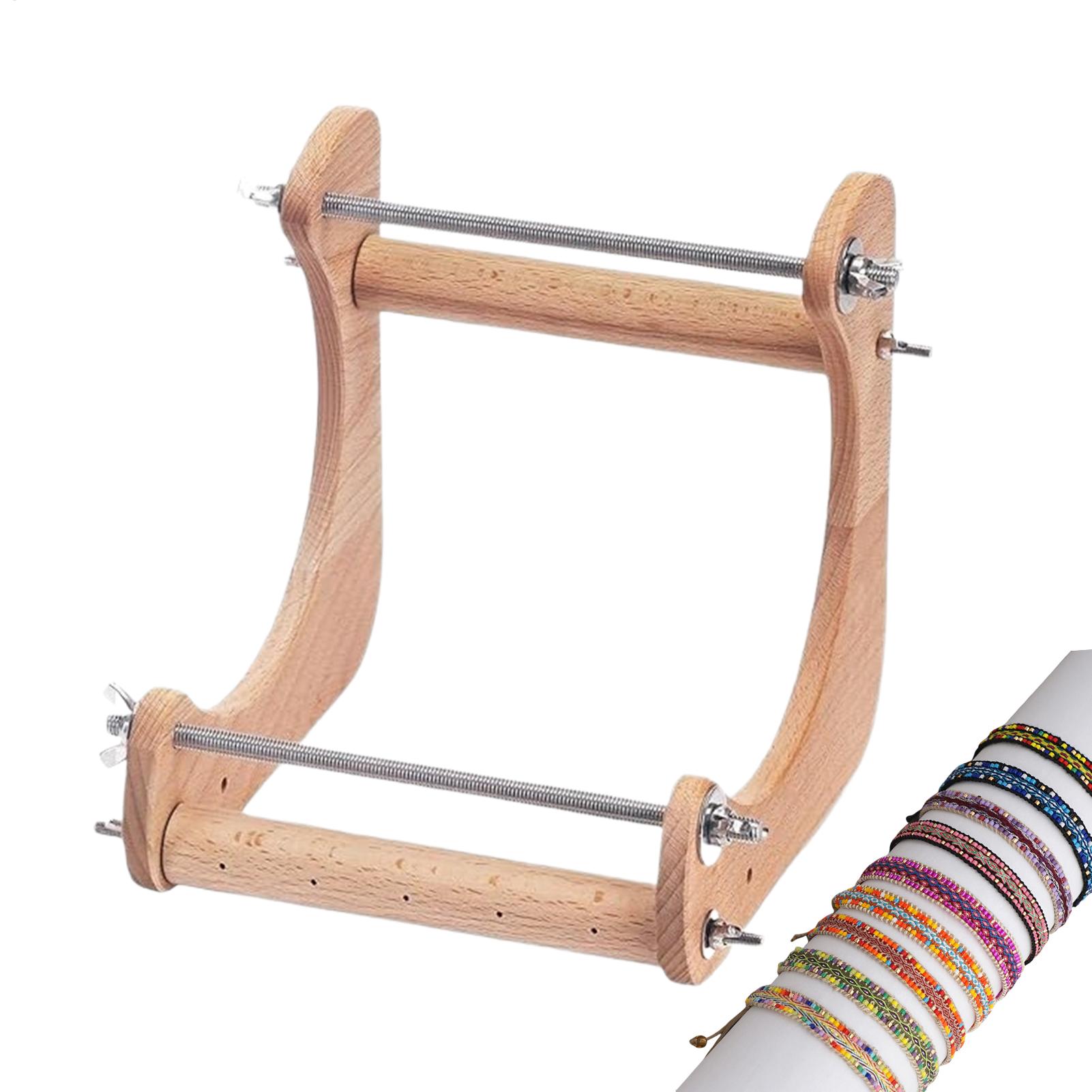 Jewelry Making Machines - Telar de cuentas de madera ajustable,