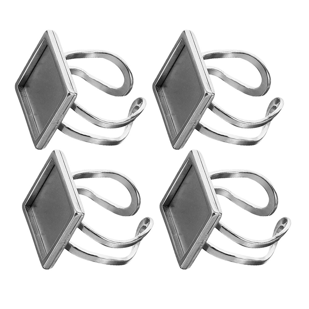 4 piezas de bases de bisel cua - Jewelry Making Gemstones reseña y precio